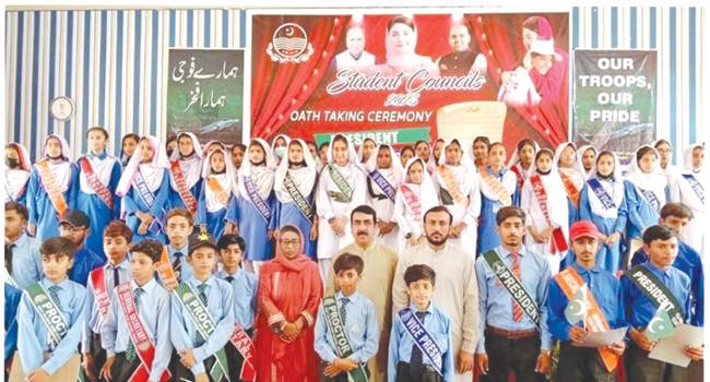 Oath-taking ceremony for newly elected office-bearers of student councils held