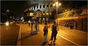 Fleeing the heat, tourists explore Rome at night, underground