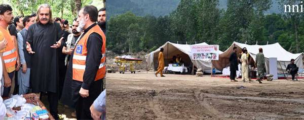 KP CM visits flood-hit Buner, assures rehabilitation of victims