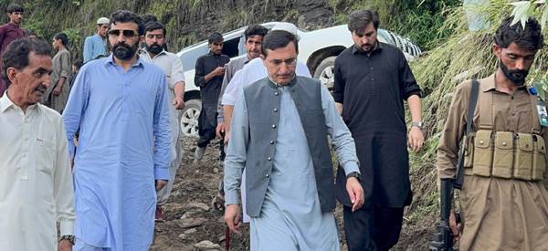 Minister visits flood-hit areas of Chagharzai tehsil in Buner