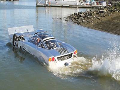 Sports car which can hit 125mph on land, 60mph on high seas