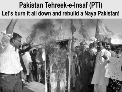  Pakistan Tehreek-e-Insaf (PTI) Let\'s burn it all down and rebuild a Naya Pakistan!