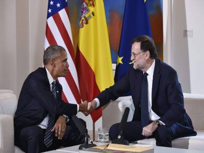 Obama makes symbolic but overshadowed Spain visit