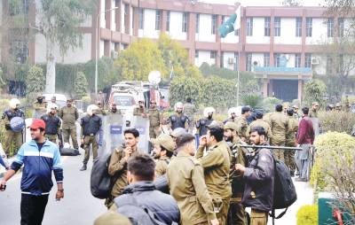 Six guards, students injured in Punjab varsity clash