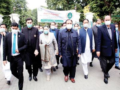 CM leads walk regarding Shan-e-Rehmat-ul-Aalmeen Week