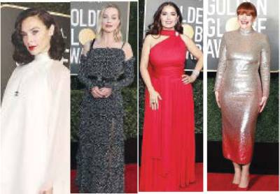Hollywood divas lead glamour at Golden Globes