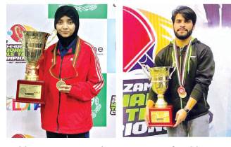 Haiqa, Fahad Kh claim table tennis singles titles
