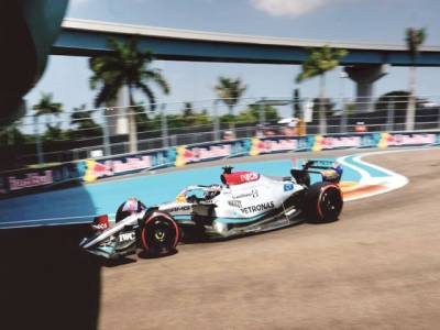Russell puts Mercedes back on top in Miami practice