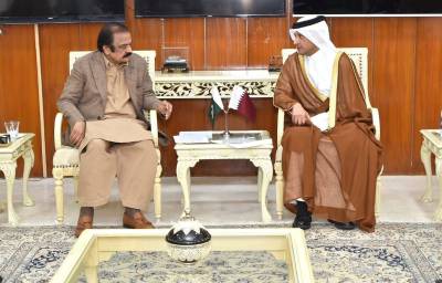 Qatari ambassador calls on Rana Sana