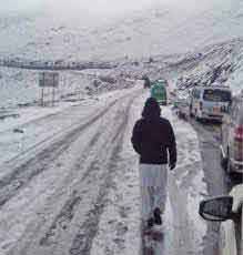 Babusar Top, adjacent areas receive first snowfall of autumn