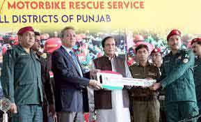 CM Parvez inaugurates Rescue 1122 motorbike service for all districts